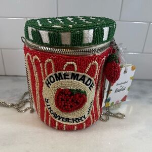 New Release Handcrafted In India Homemade Raspberry Jam Beaded Bag Viral TikTok